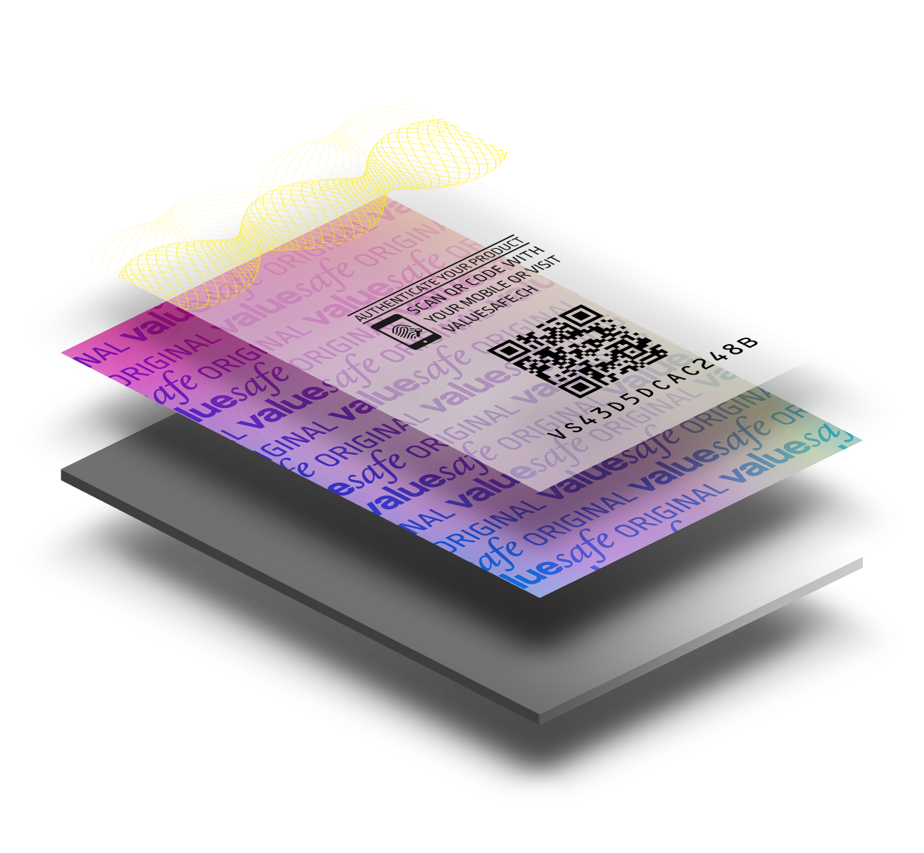 valuesafe hologram label with layers