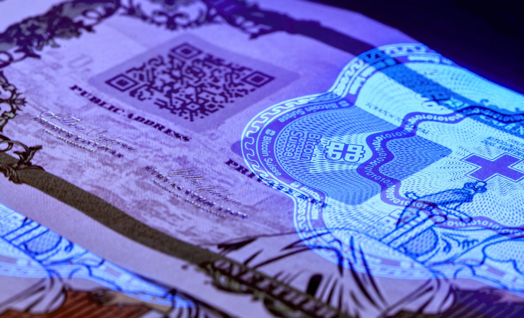 Crypto Cold Wallet Banknote with UV
